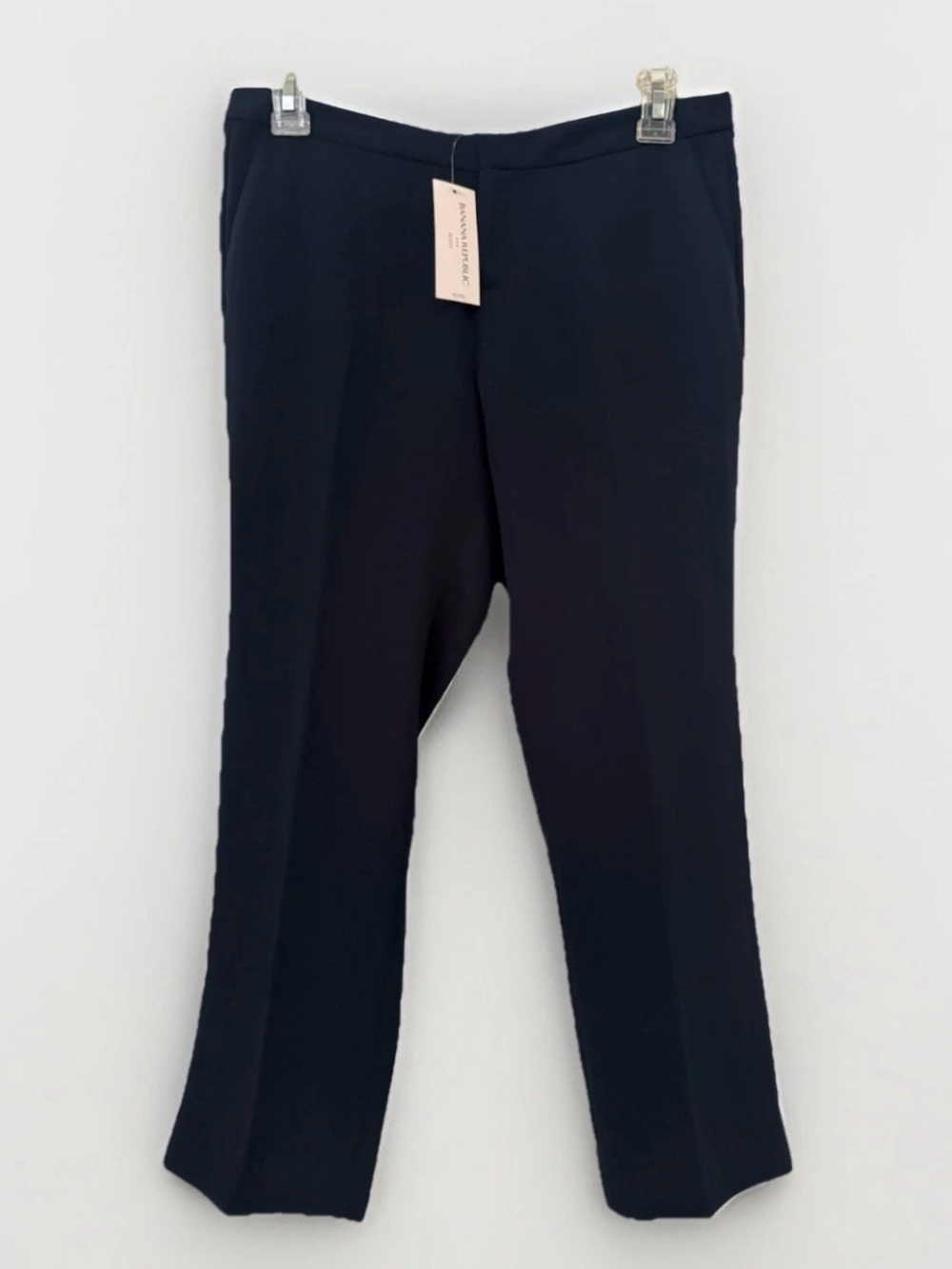 Banana Republic Petite Crop Dress Pants Womens 2P Navy Blue